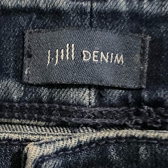 J. Jill Kick Flare Ankle Frayed Hem Denim Jean Size 10 - Picture 8 of 16